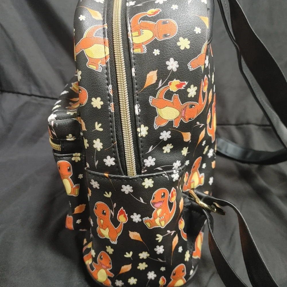 Loungefly Pokemon Charmander Black and Orange Mini Backpack